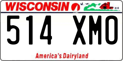 WI license plate 514XMO