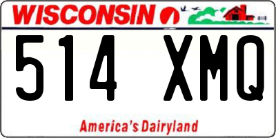 WI license plate 514XMQ