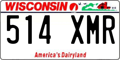 WI license plate 514XMR