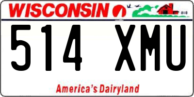 WI license plate 514XMU