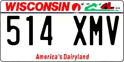 WI license plate 514XMV