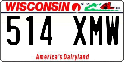 WI license plate 514XMW