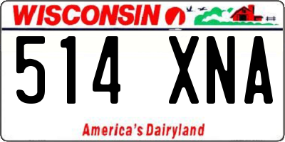 WI license plate 514XNA