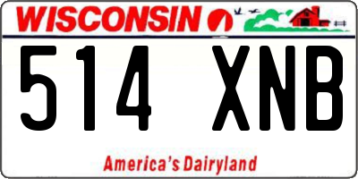WI license plate 514XNB