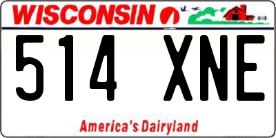WI license plate 514XNE