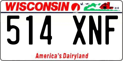 WI license plate 514XNF