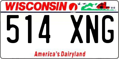 WI license plate 514XNG