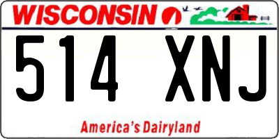 WI license plate 514XNJ