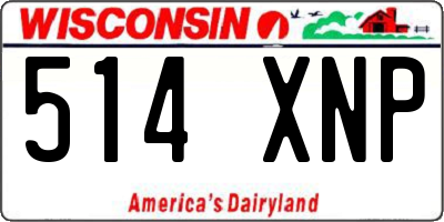 WI license plate 514XNP