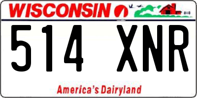 WI license plate 514XNR