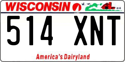 WI license plate 514XNT