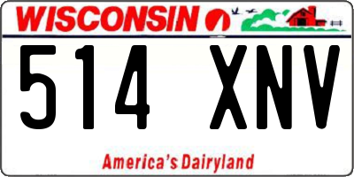 WI license plate 514XNV