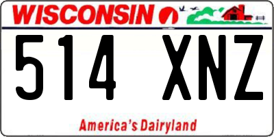 WI license plate 514XNZ