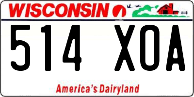 WI license plate 514XOA