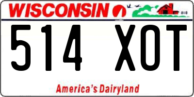 WI license plate 514XOT
