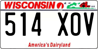 WI license plate 514XOV