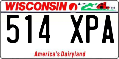 WI license plate 514XPA