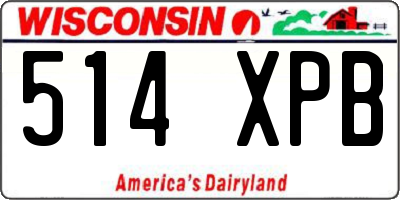 WI license plate 514XPB
