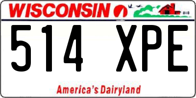 WI license plate 514XPE