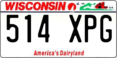 WI license plate 514XPG