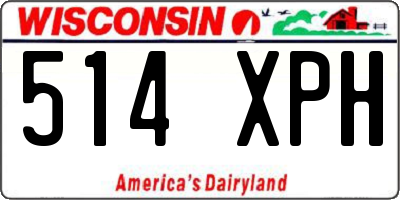 WI license plate 514XPH