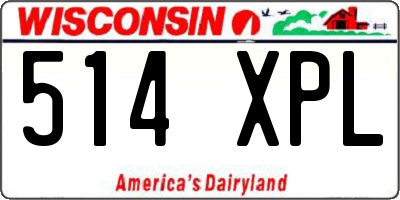 WI license plate 514XPL