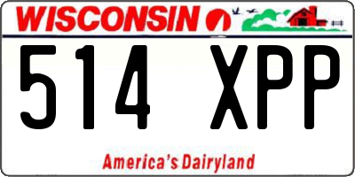 WI license plate 514XPP