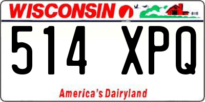 WI license plate 514XPQ