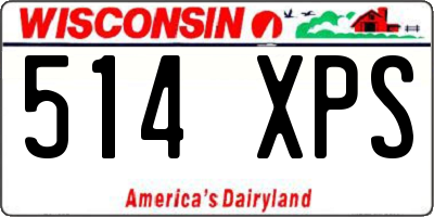 WI license plate 514XPS