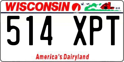 WI license plate 514XPT