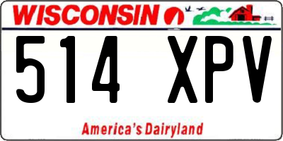 WI license plate 514XPV