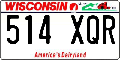 WI license plate 514XQR