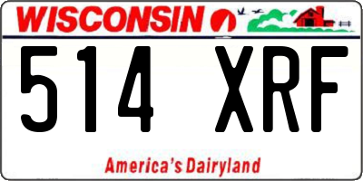 WI license plate 514XRF
