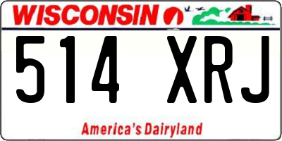 WI license plate 514XRJ