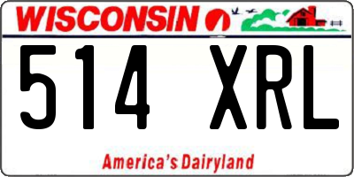 WI license plate 514XRL
