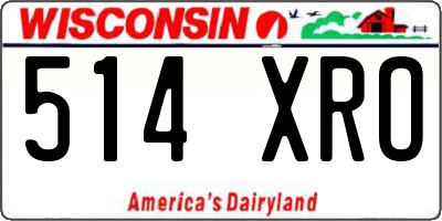 WI license plate 514XRO