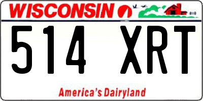 WI license plate 514XRT