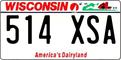 WI license plate 514XSA