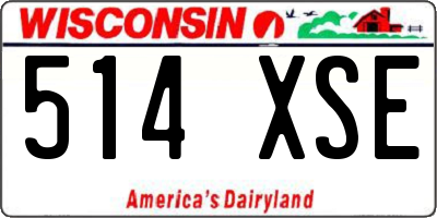 WI license plate 514XSE