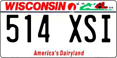 WI license plate 514XSI