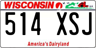 WI license plate 514XSJ