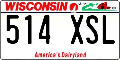 WI license plate 514XSL