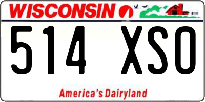 WI license plate 514XSO