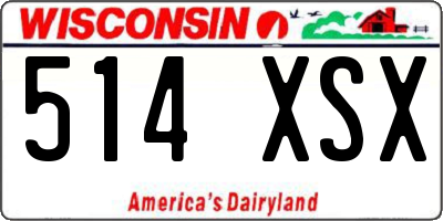WI license plate 514XSX