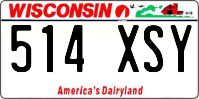 WI license plate 514XSY