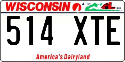 WI license plate 514XTE