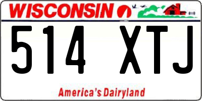 WI license plate 514XTJ