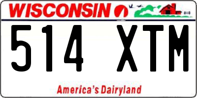 WI license plate 514XTM