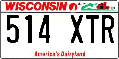 WI license plate 514XTR
