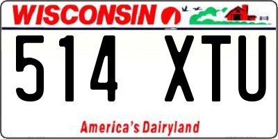 WI license plate 514XTU